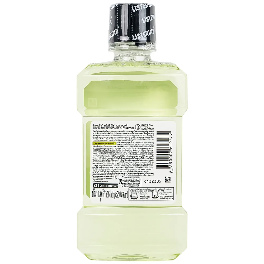 Hình ảnh Nước súc miệng Listerine Green Tea bảo vệ răng miệng suốt 24 giờ (250ml)