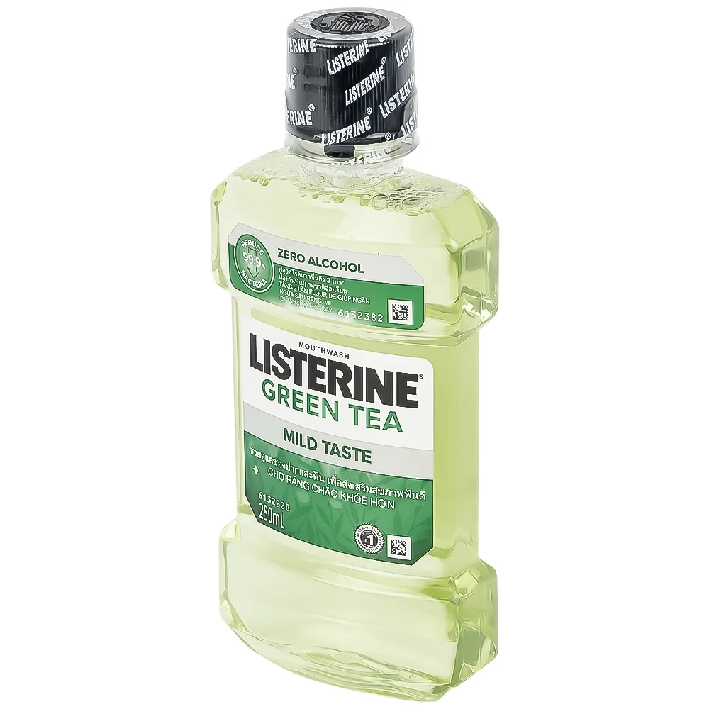 Hình ảnh Nước súc miệng Listerine Green Tea bảo vệ răng miệng suốt 24 giờ (250ml)
