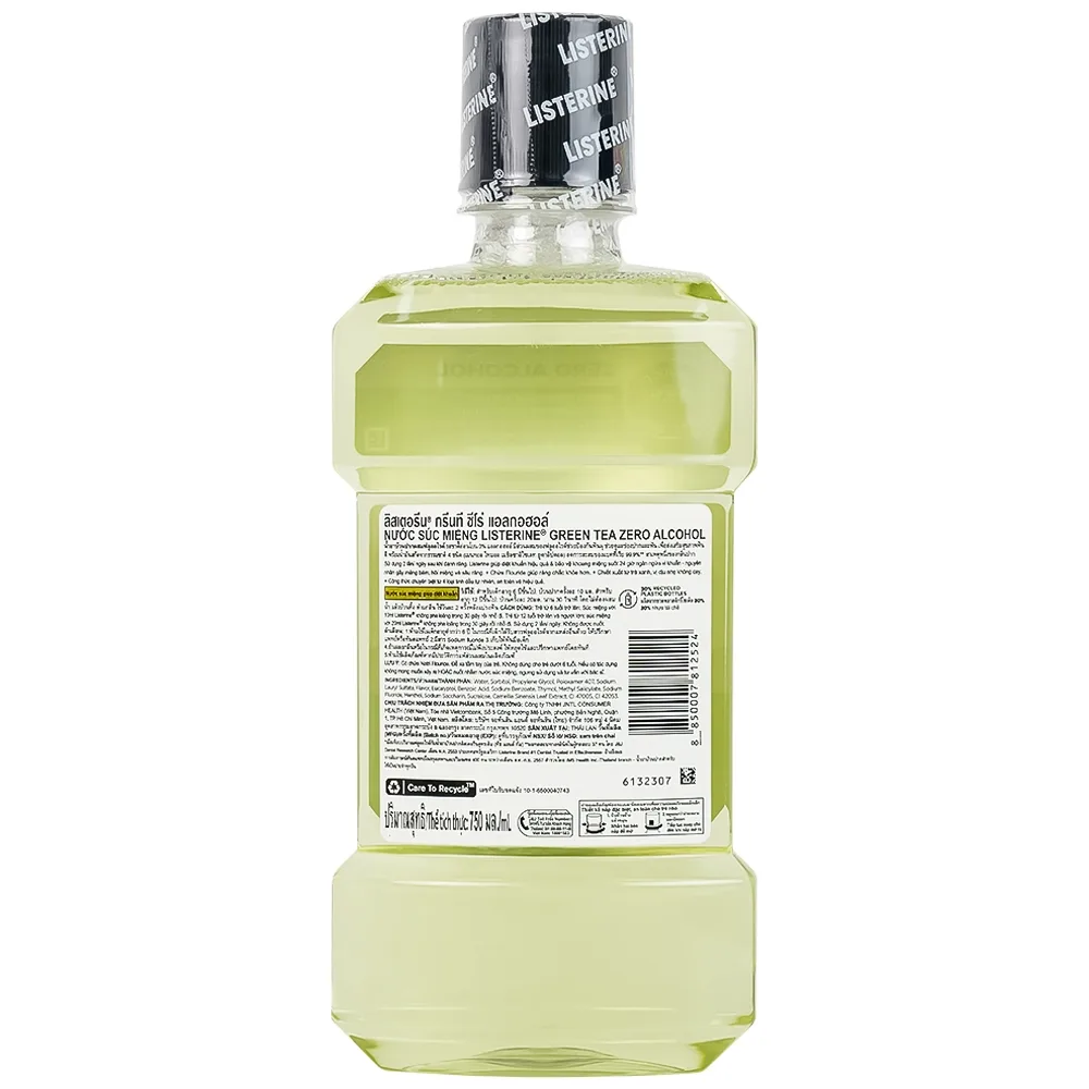 Hình ảnh Nước súc miệng Listerine Green Tea bảo vệ răng miệng suốt 24 giờ (750ml)
