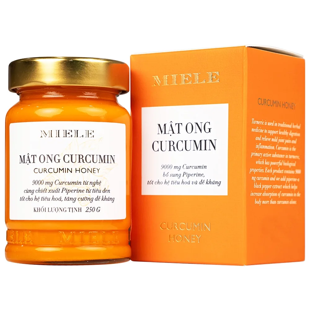 Hình ảnh Mật ong curcumin Miele 250g tốt cho hệ tiêu hóa, hỗ trợ tăng cường đề kháng