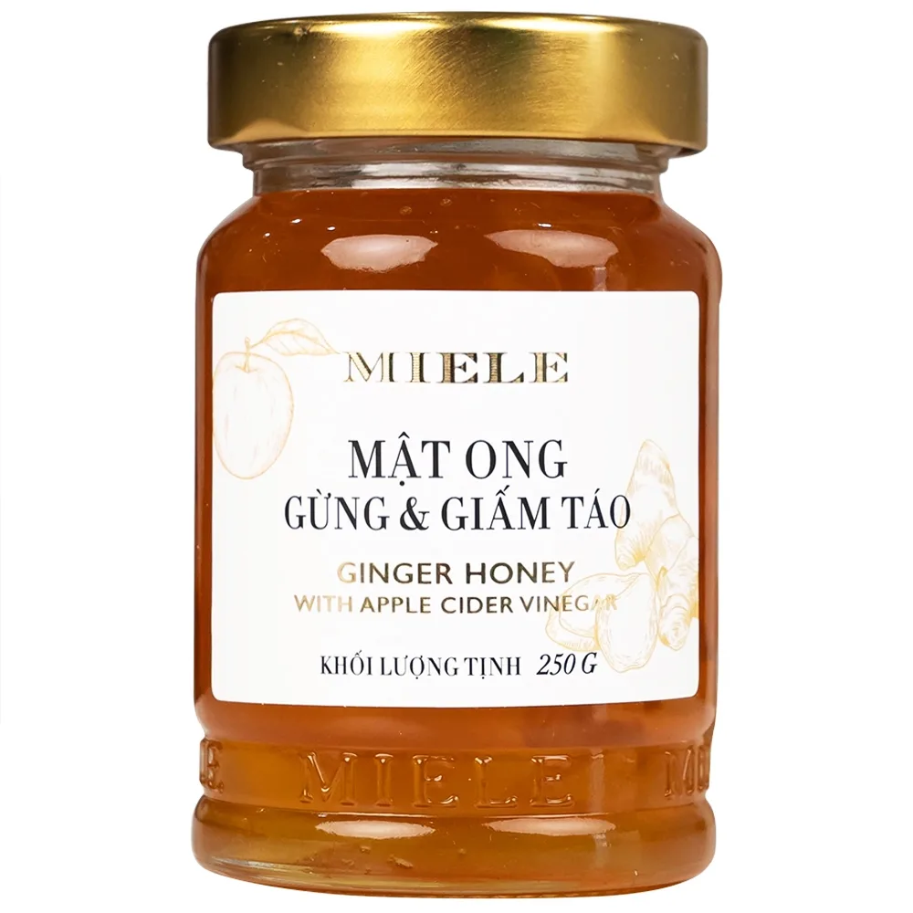 Hình ảnh Mật ong gừng và giấm táo Miele 250g hỗ trợ thanh lọc cơ thể, bổ sung lợi khuẩn