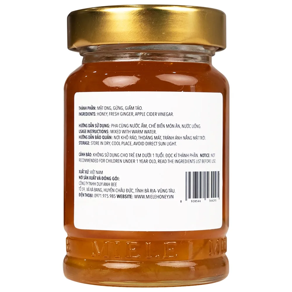 Hình ảnh Mật ong gừng và giấm táo Miele 250g hỗ trợ thanh lọc cơ thể, bổ sung lợi khuẩn