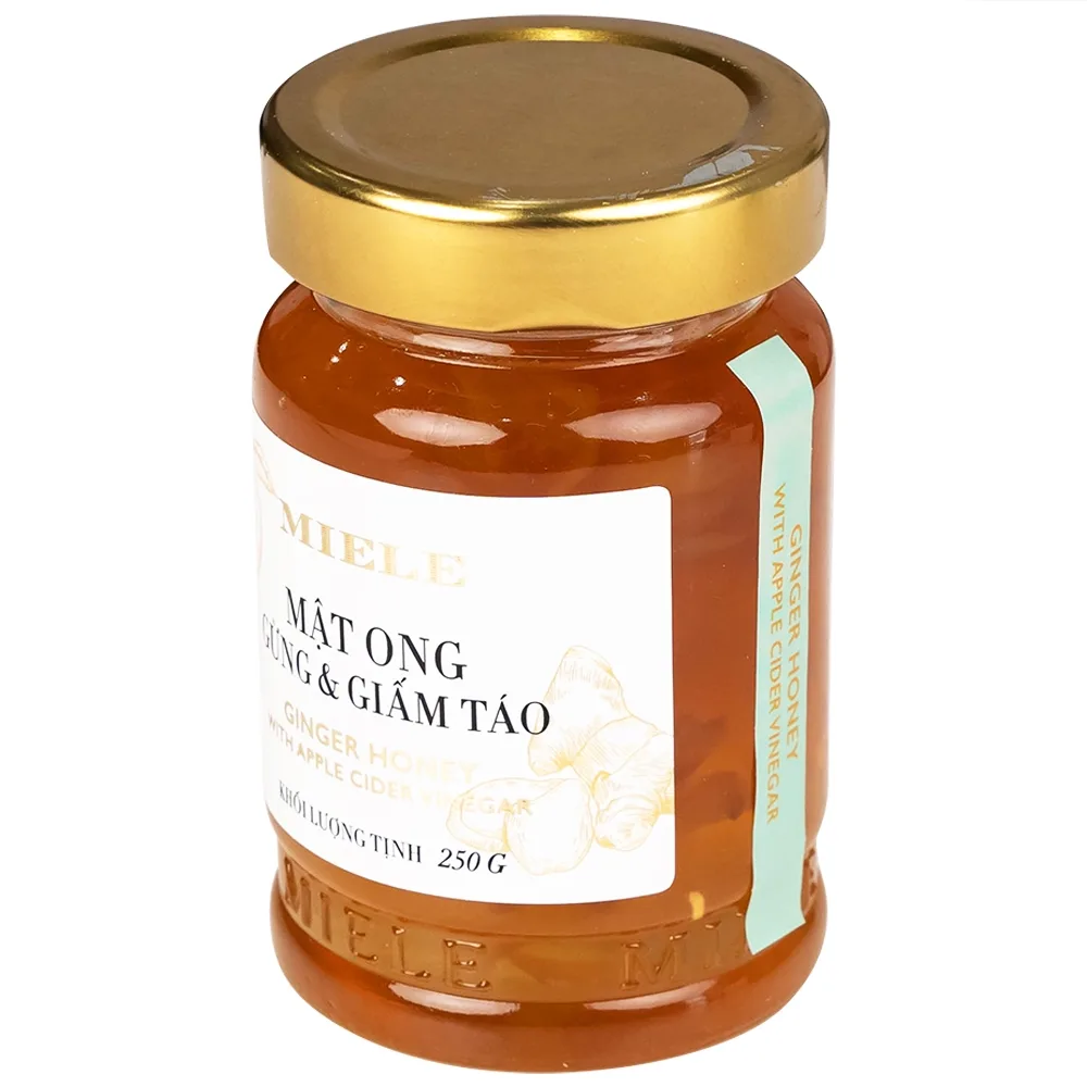 Hình ảnh Mật ong gừng và giấm táo Miele 250g hỗ trợ thanh lọc cơ thể, bổ sung lợi khuẩn