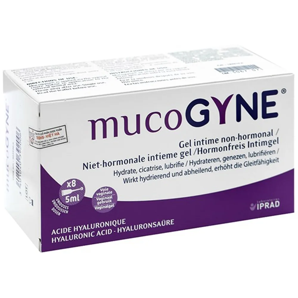 Hình ảnh Gel Mucogyne Iprad phục hồi biểu mô âm hộ, âm đạo (8 ống x 5ml)