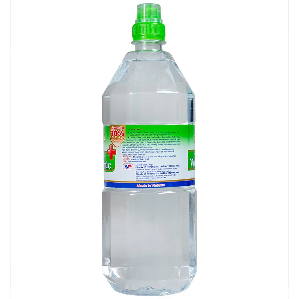 Hình ảnh Nước muối Natri Clorid 0.9 Vĩnh Phúc Smiles làm sạch răng, khử mùi hôi khoang miệng (1100ml)