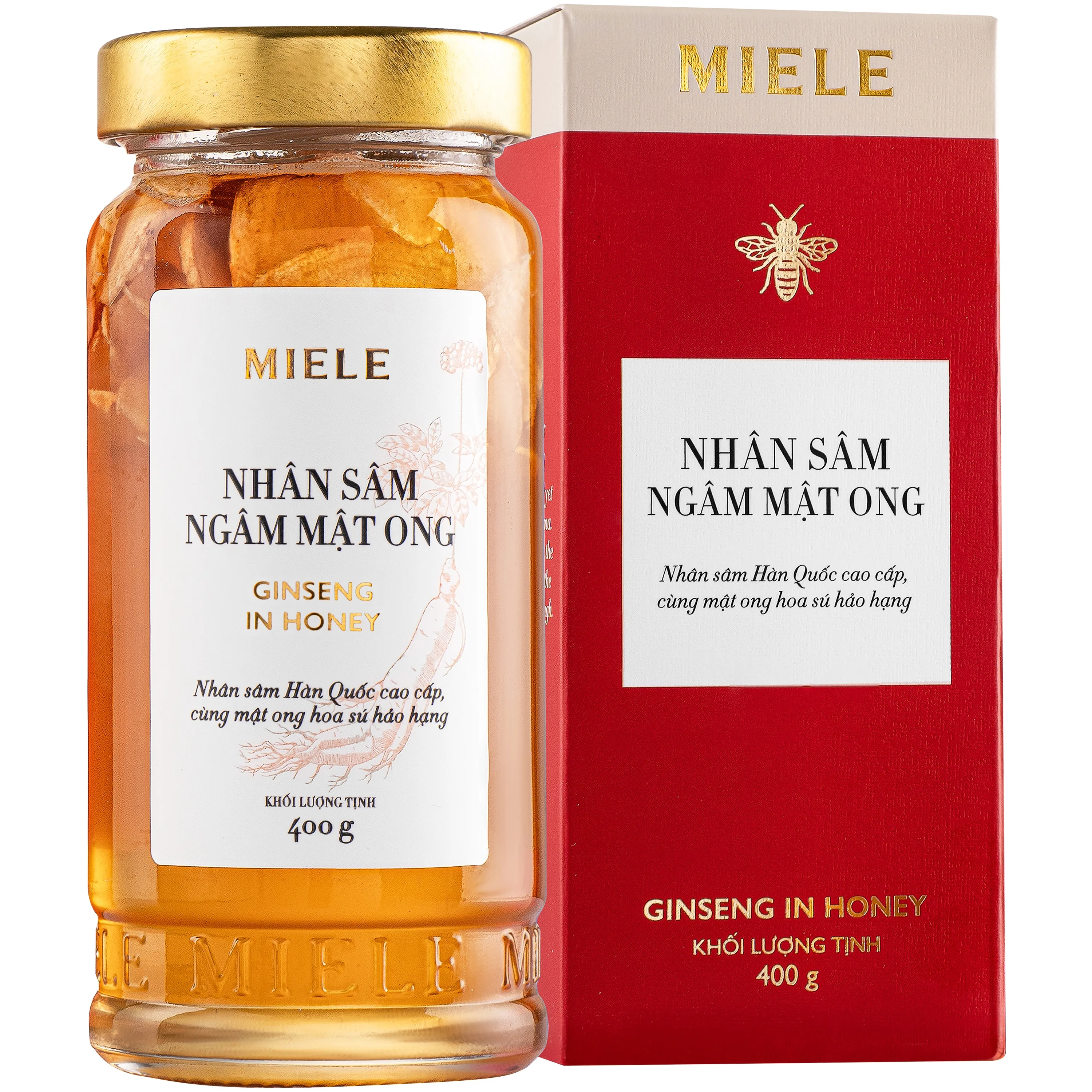 Hình ảnh Nhân sâm ngâm mật ong Miele (400g)