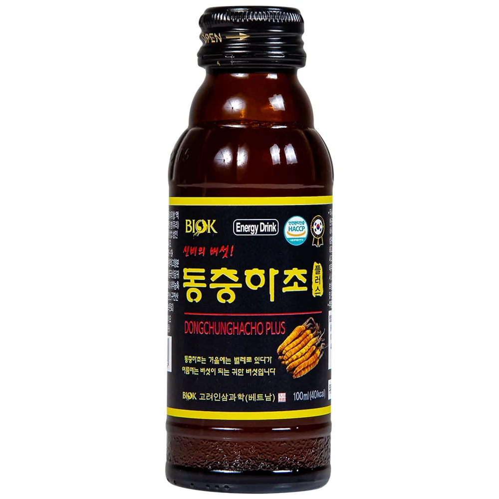 Hình ảnh Nước Đông Trùng Hạ Thảo DongChungHaCho Plus Biok hỗ trợ tăng sức đề kháng (10 chai x 100ml)