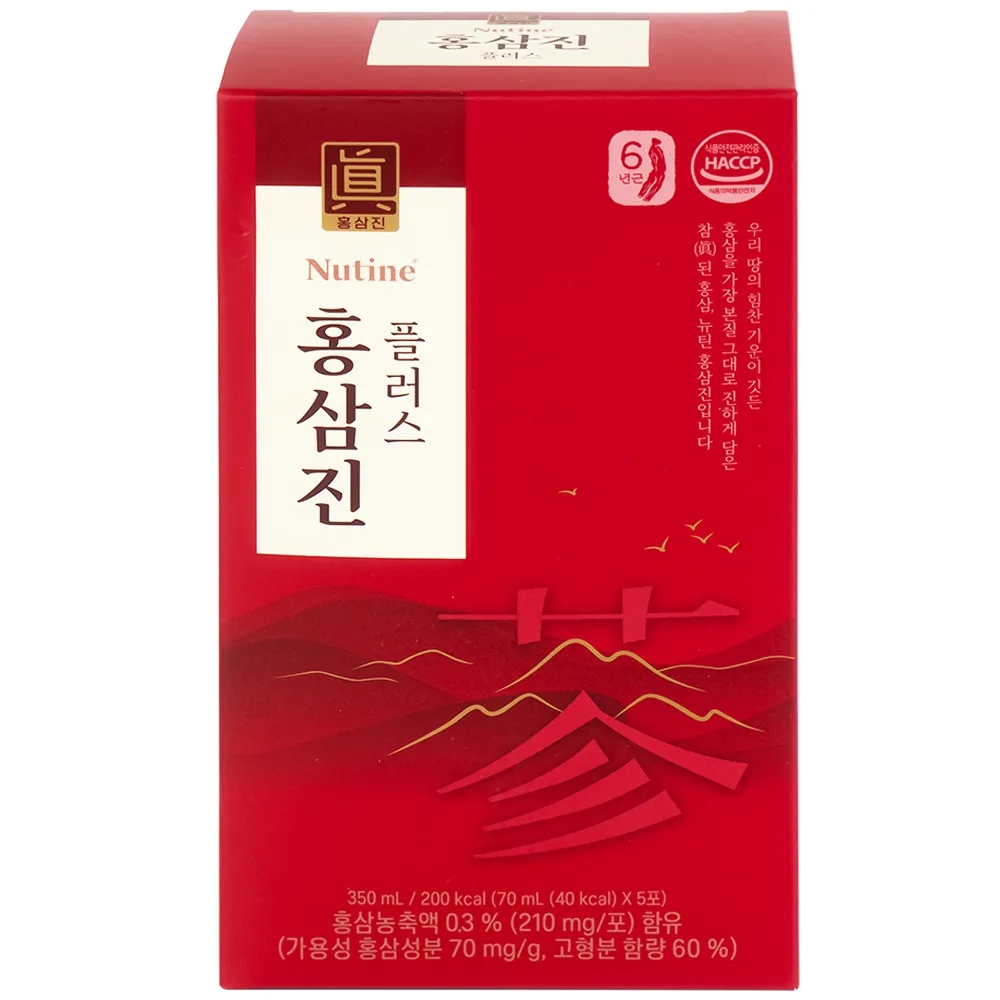 Hình ảnh Nước Hồng Sâm Hongsamjin Plus hỗ trợ tăng cường sức khỏe và sức đề kháng (15 gói x 70ml)