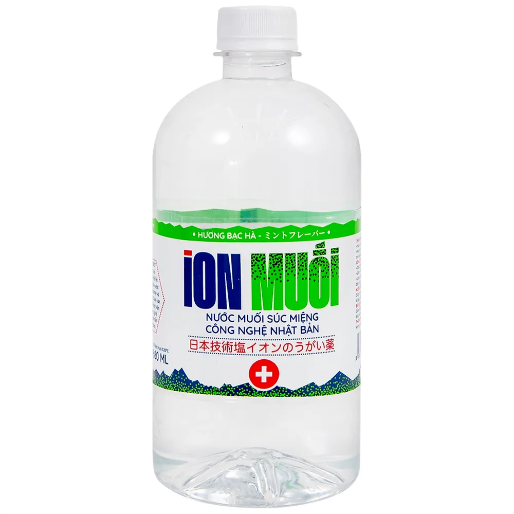 Hình ảnh Nước muối súc miệng công nghệ Nhật Bản Ion Muối Fujiwa ngăn chặn vi khuẩn, giảm viêm họng (680ml)