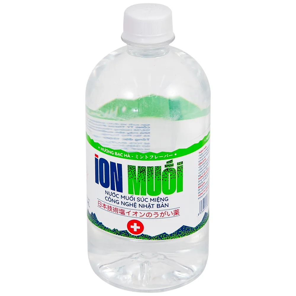 Hình ảnh Nước muối súc miệng công nghệ Nhật Bản Ion Muối Fujiwa ngăn chặn vi khuẩn, giảm viêm họng (680ml)