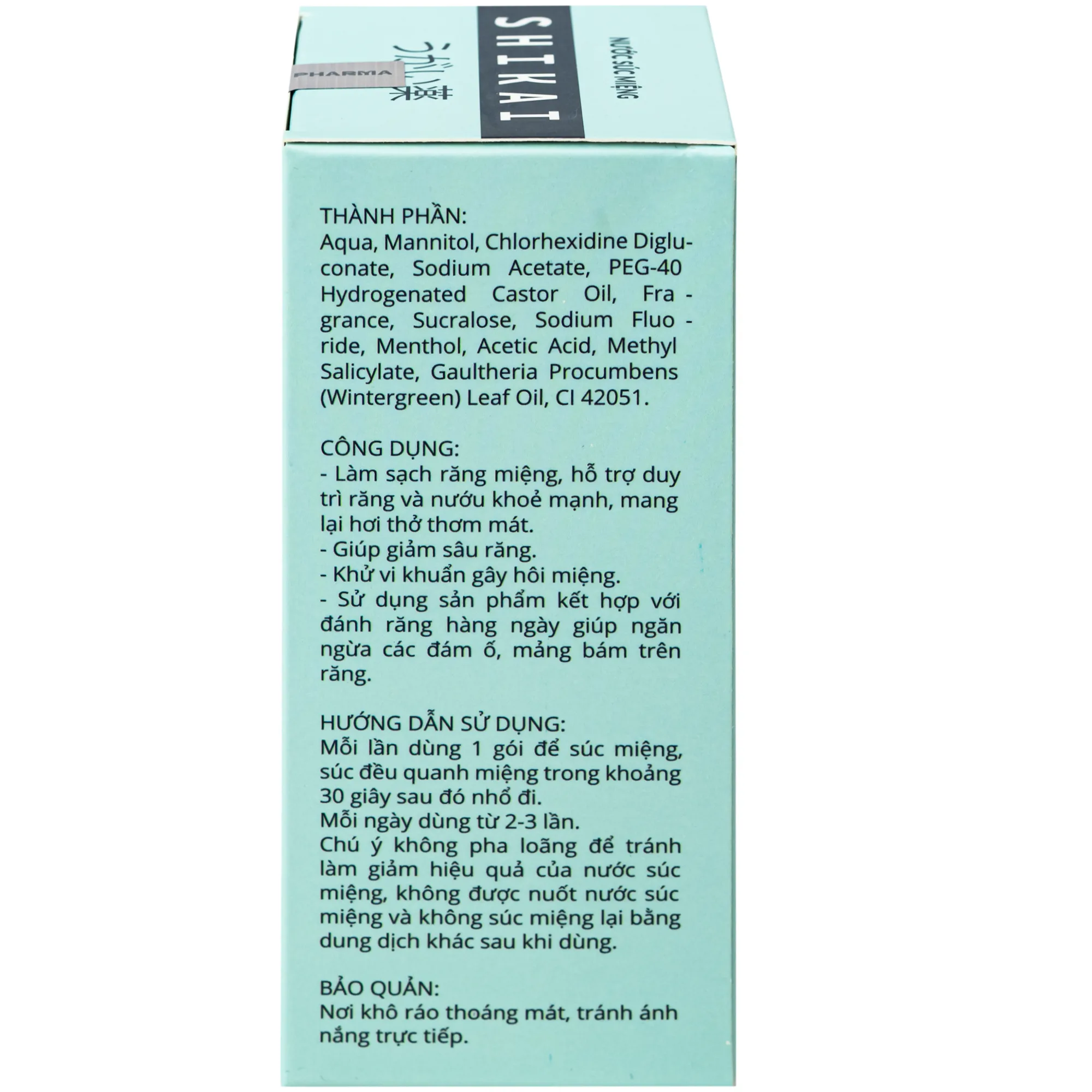 Hình ảnh Nước Súc Miệng Shikai Tokyo Pharma - Phòng Ngừa Virus, Vi Khuẩn,Hỗ Trợ Điều Trị Viêm Nướu, Viêm Lợi, Nha Chu (Hộp 12 gói)