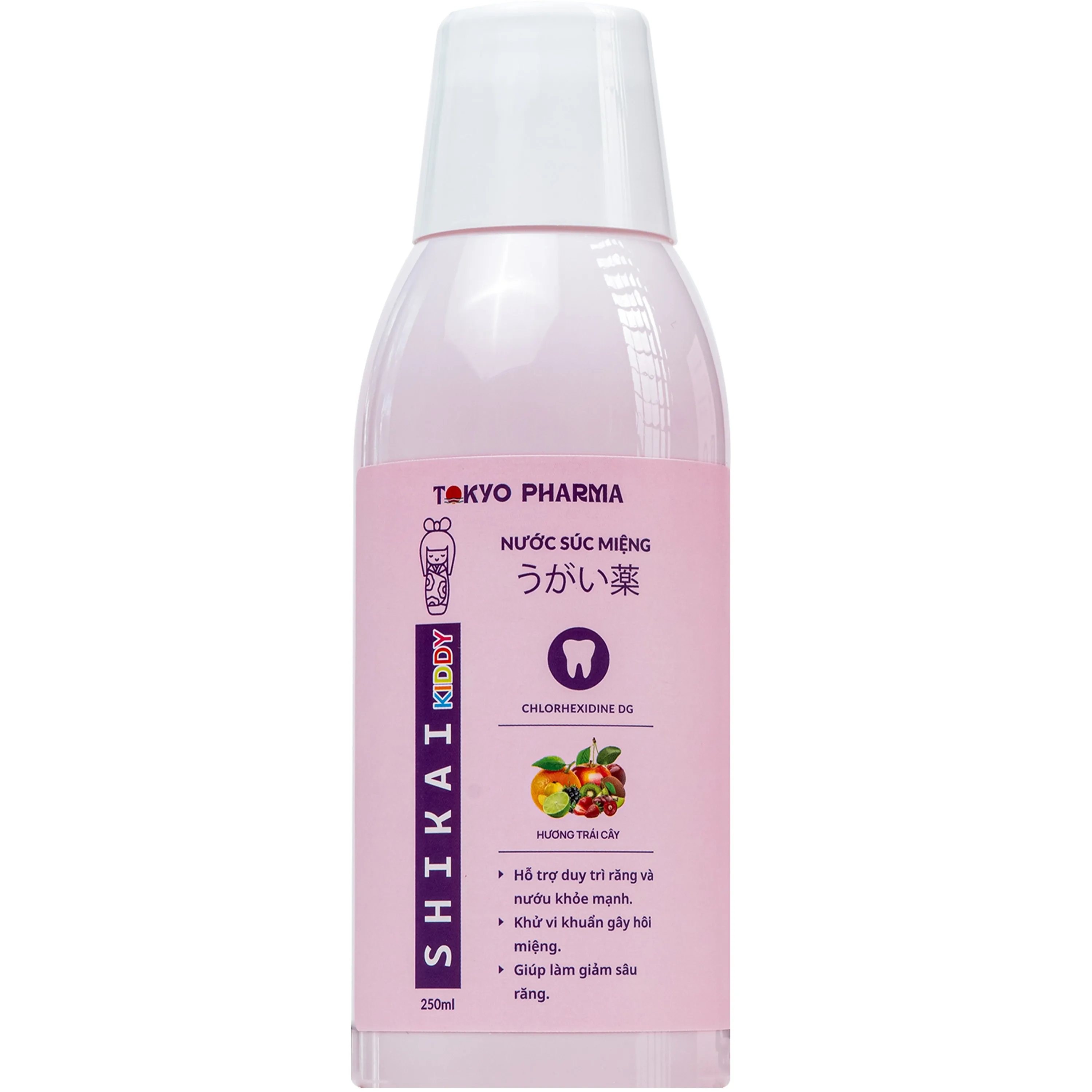 Hình ảnh Nước Súc Miệng Trẻ Em Shikai Kiddy Tokyo Pharma - Phòng Ngừa Vi Khuẩn,Hỗ Trợ Điều Trị Viêm Nướu, Giảm Sâu Răng (250ml)