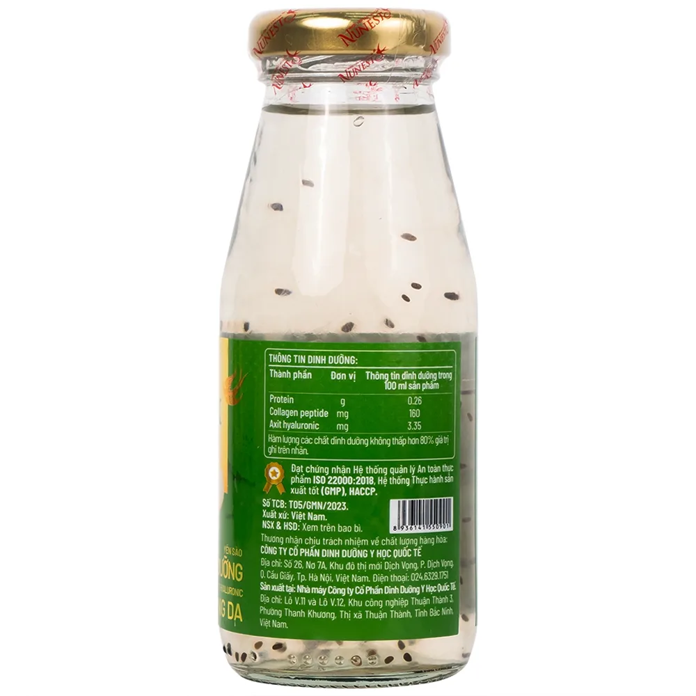 Hình ảnh Nước Yến Sào Cao Cấp Nunest Detox hạt chia bổ dưỡng, sáng da (6 Chai x 185ml)