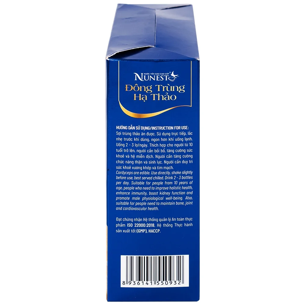 Hình ảnh Nước Yến Sào Cao Cấp Đông Trùng Hạ Thảo 15% bổ thận, chắc xương, bổ dưỡng sức khỏe (6 Lọ x 70ml)