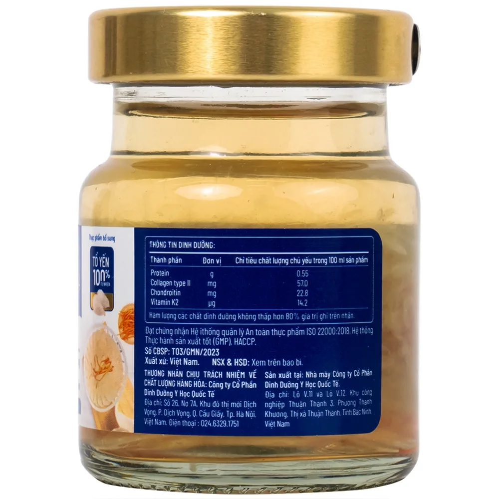 Hình ảnh Nước Yến Sào Cao Cấp Đông Trùng Hạ Thảo 15% bổ thận, chắc xương, bổ dưỡng sức khỏe (6 Lọ x 70ml)