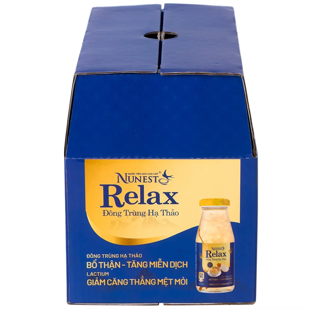Hình ảnh Nước Yến Sào Cao Cấp Nunest Relax Đông Trùng Hạ Thảo bổ thận, tăng miễn dịch, giảm căng thẳng mệt mỏi (6 Chai x 185ml)