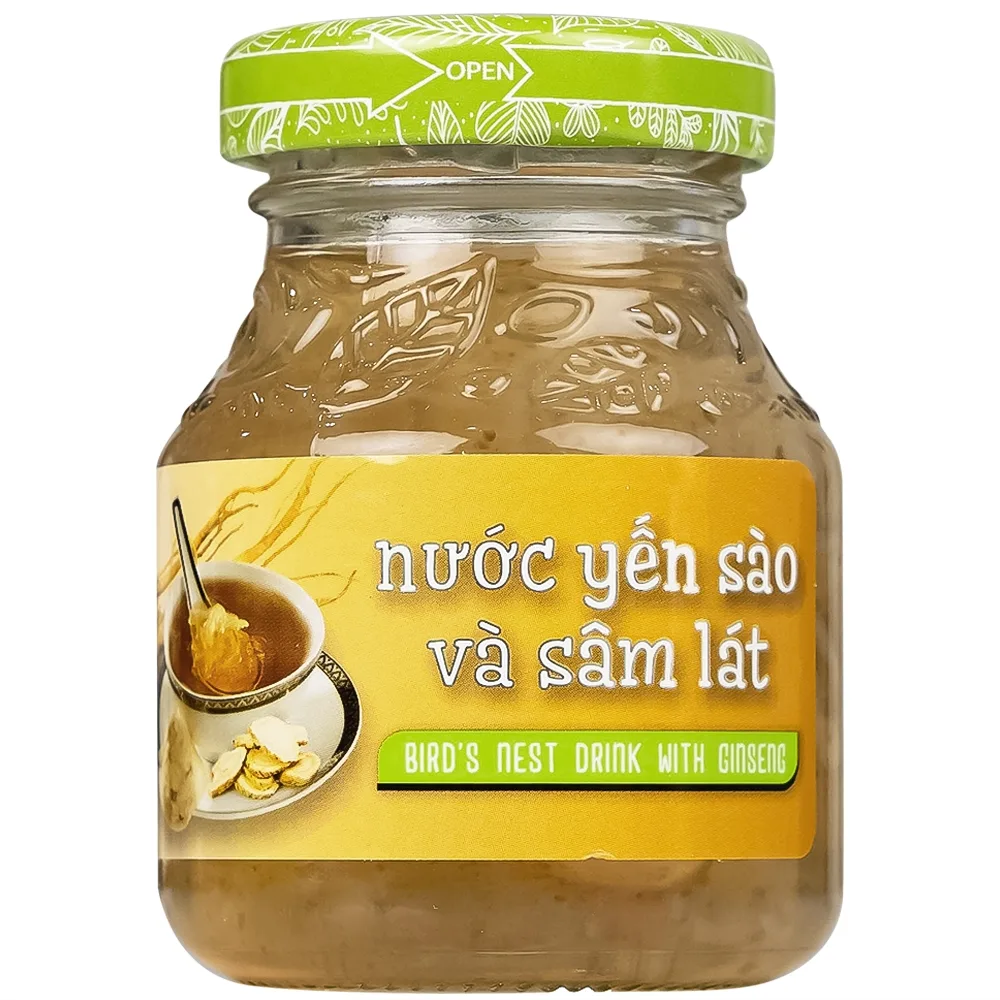 Hình ảnh Nước Yến Sào và Sâm Lát Green Bird bổ sung dưỡng chất, tăng cường sức khỏe (4 hũ x 72g)