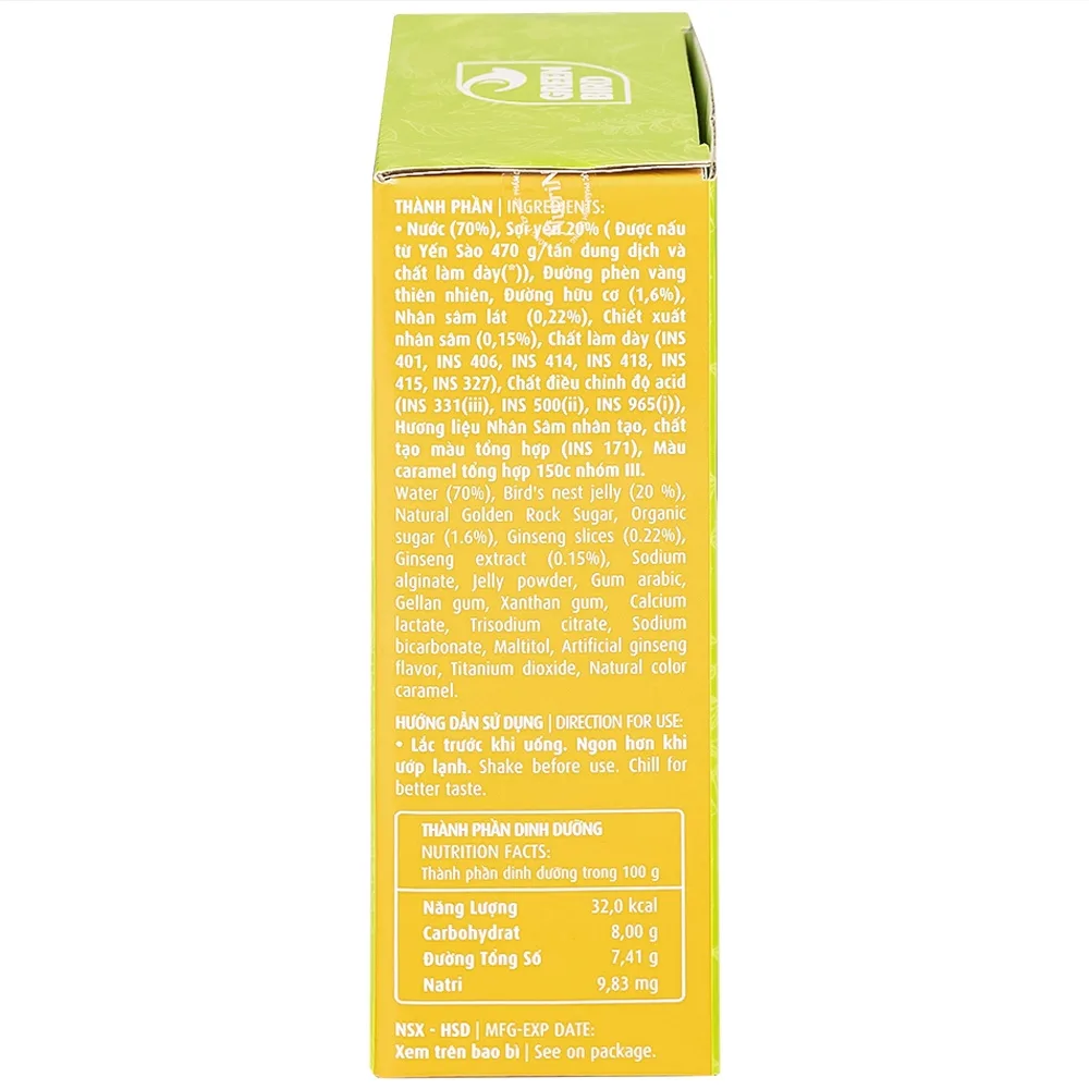Hình ảnh Nước Yến Sào và Sâm Lát Green Bird bổ sung dưỡng chất, tăng cường sức khỏe (4 hũ x 72g)
