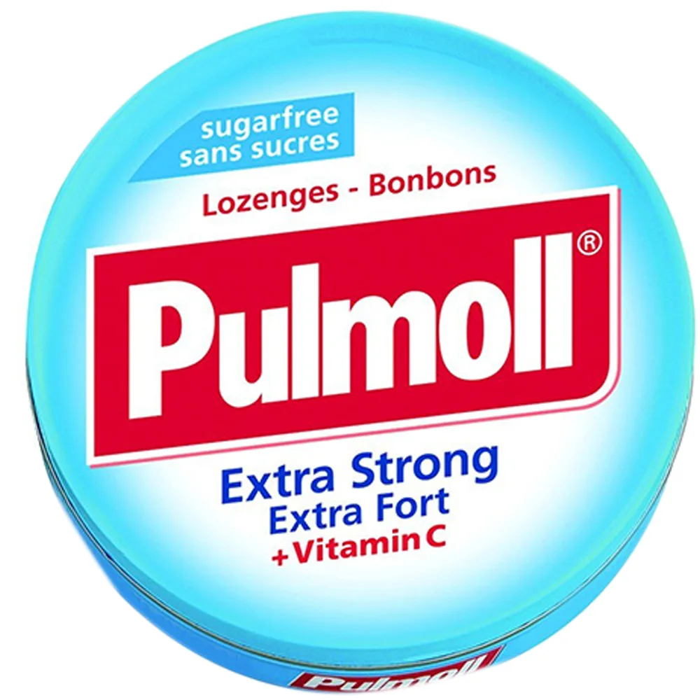 Hình ảnh Kẹo Pulmoll Extra Strong Extra Fort + Vitamin C hỗ trợ làm giảm ho, thông cổ mát họng 45G