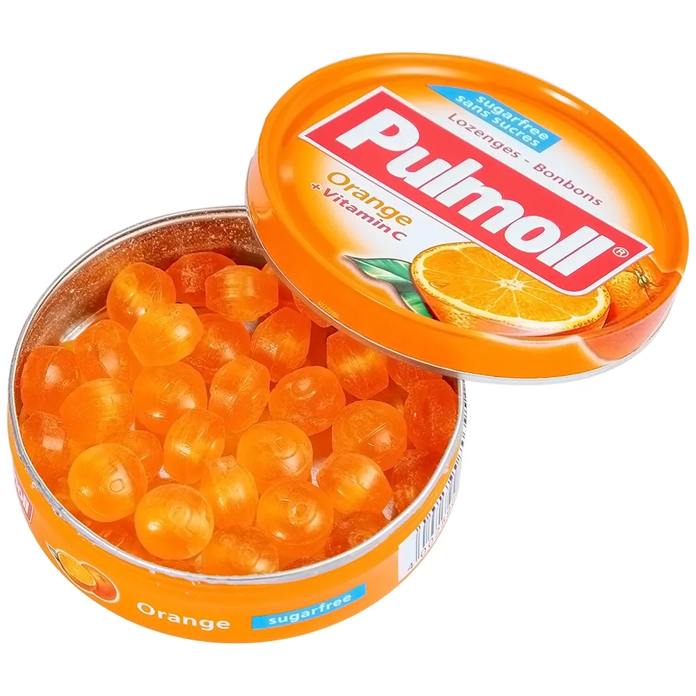 Hình ảnh Kẹo ngậm không đường Pulmoll vị cam và Vitamin C bổ sung vitamin, làm dịu họng và giảm ho (45g)