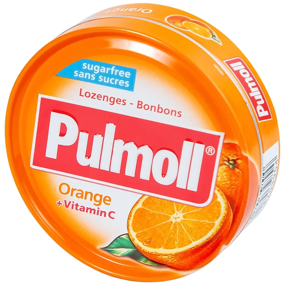 Hình ảnh Kẹo ngậm không đường Pulmoll vị cam và Vitamin C bổ sung vitamin, làm dịu họng và giảm ho (45g)