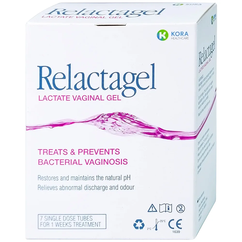 Hình ảnh Gel phụ khoa Relactagel Lactate Vaginal (7 tuýp x 5ml) hỗ trợ điều trị viêm phụ khoa, phòng ngừa tái phát viêm âm đạo
