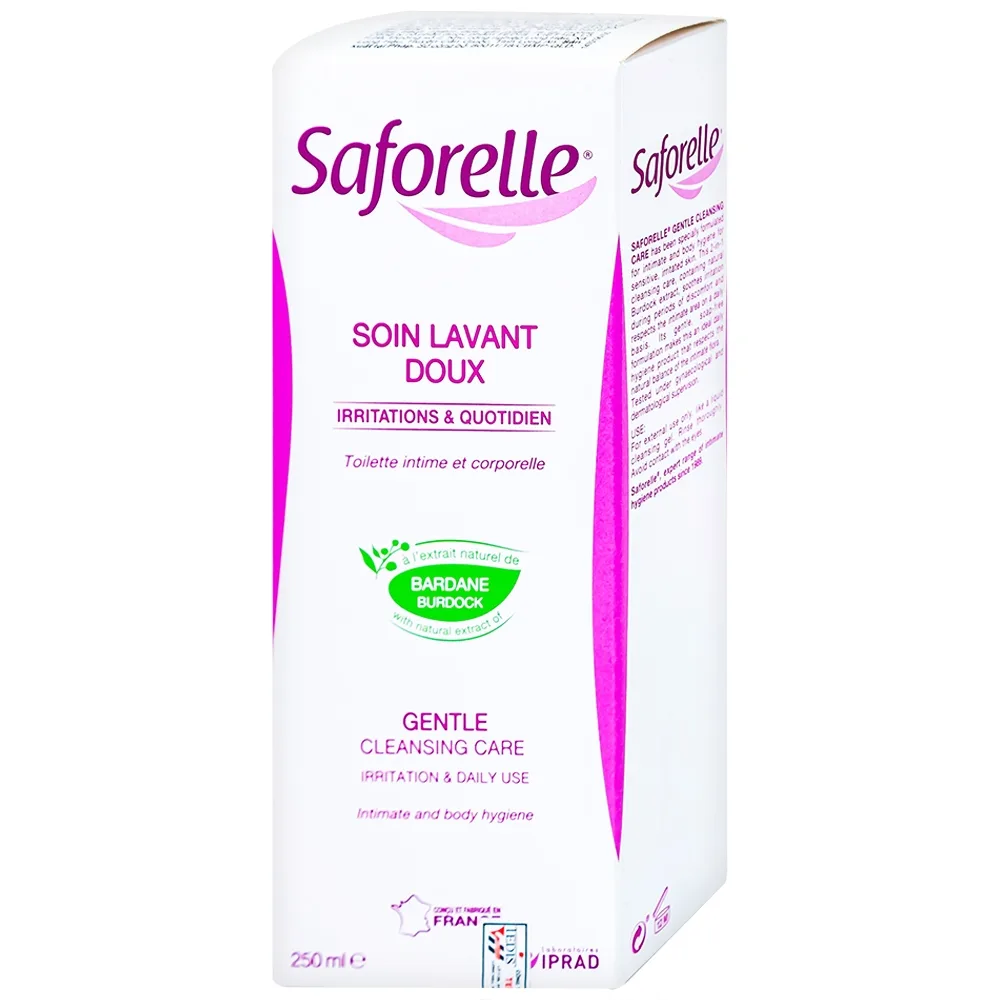 Hình ảnh Gel rửa dịu nhẹ Saforelle Soin Lavant Doux vệ sinh cơ quan sinh dục ngoài và cơ thể cho da nhạy cảm (250ml)