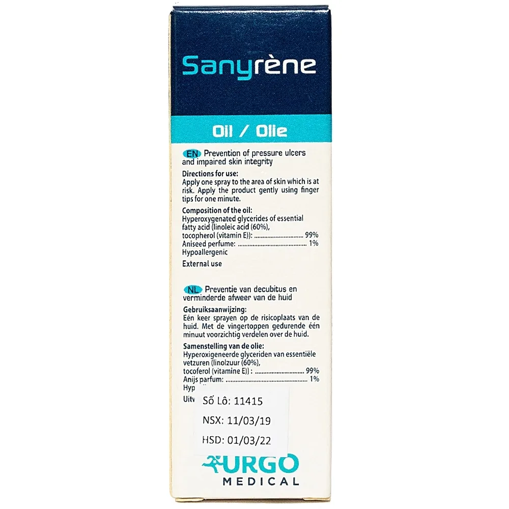 Hình ảnh Dung dịch xịt Sanyrène Urgo ngăn ngừa loét do tì đè và điều trị vùng da bị đỏ do hăm tã (20ml)