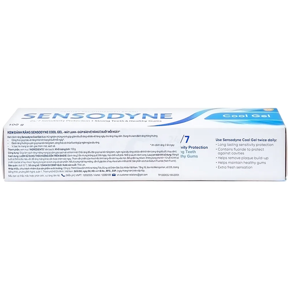 Hình ảnh Kem đánh răng Sensodyne Cool Gel mát lạnh, bảo vệ răng ê buốt mỗi ngày (100g)