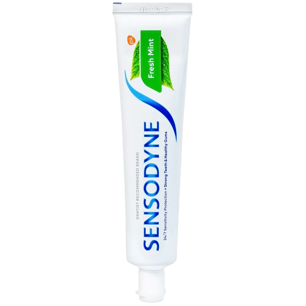 Hình ảnh Kem đánh răng Sensodyne Fresh Mint bạc hà the mát, bảo vệ răng ê buốt mỗi ngày (100g)