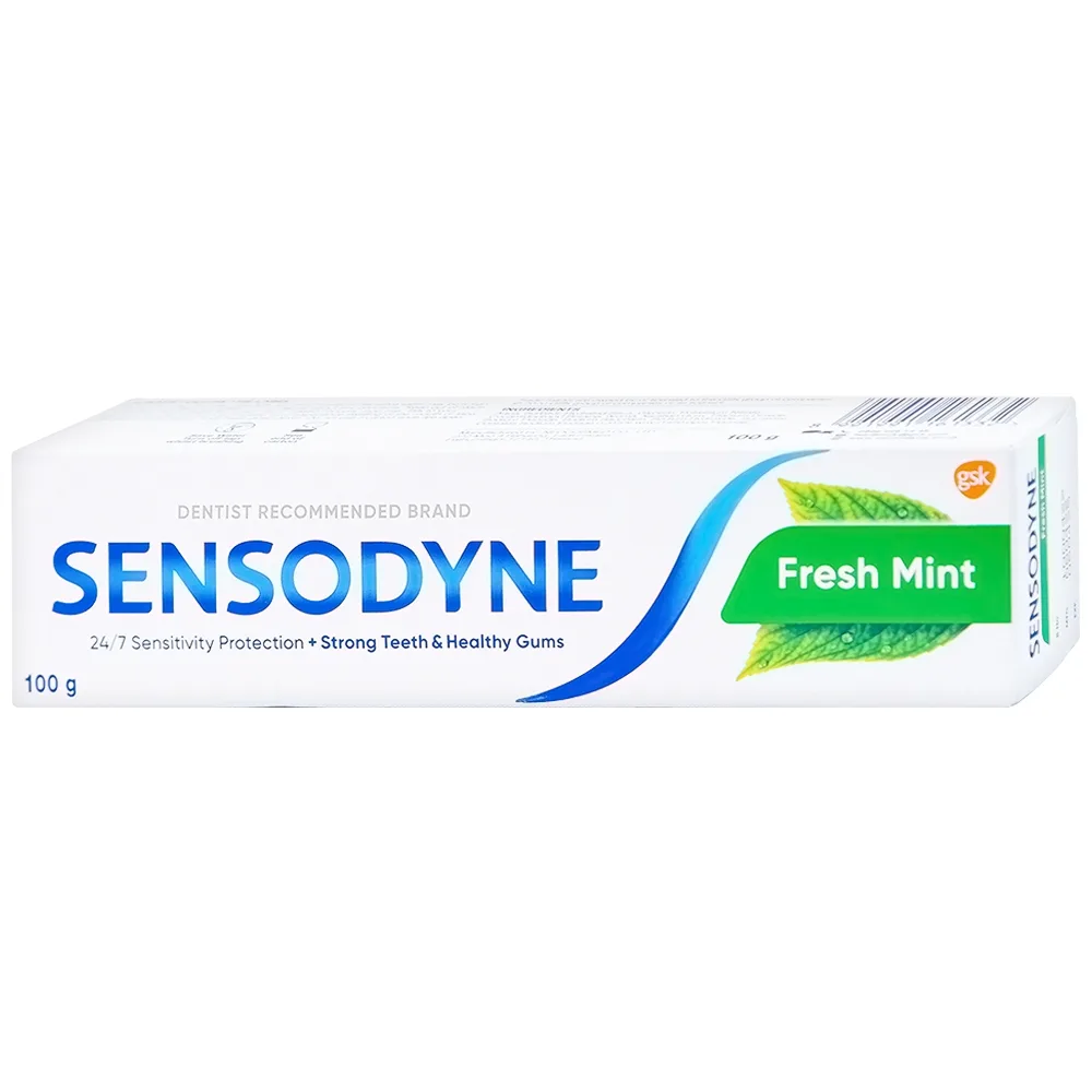 Hình ảnh Kem đánh răng Sensodyne Fresh Mint bạc hà the mát, bảo vệ răng ê buốt mỗi ngày (100g)