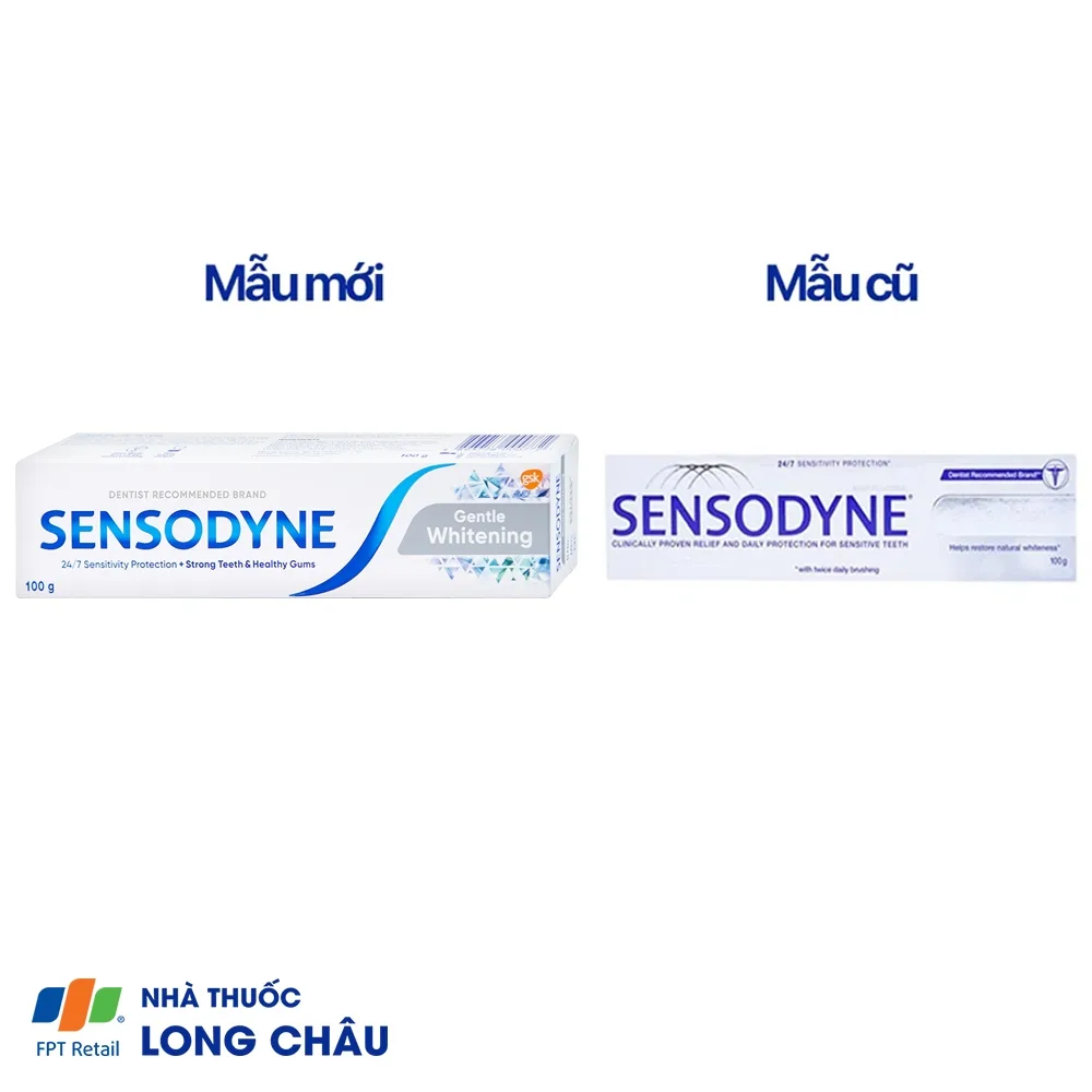 Hình ảnh Kem đánh răng Sensodyne Gentle Whitening làm trắng răng tự nhiên, bảo vệ răng ê buốt mỗi ngày (100g)