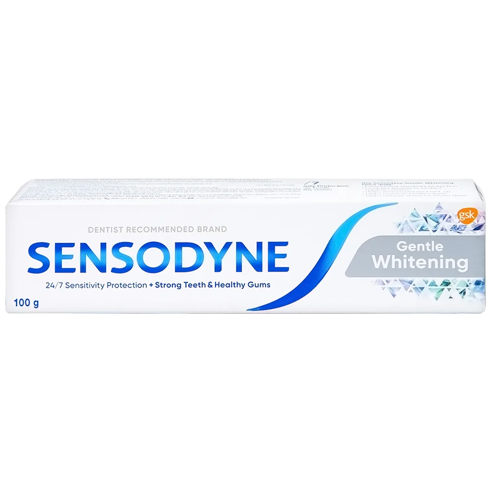 Hình ảnh Kem đánh răng Sensodyne Gentle Whitening làm trắng răng tự nhiên, bảo vệ răng ê buốt mỗi ngày (100g)
