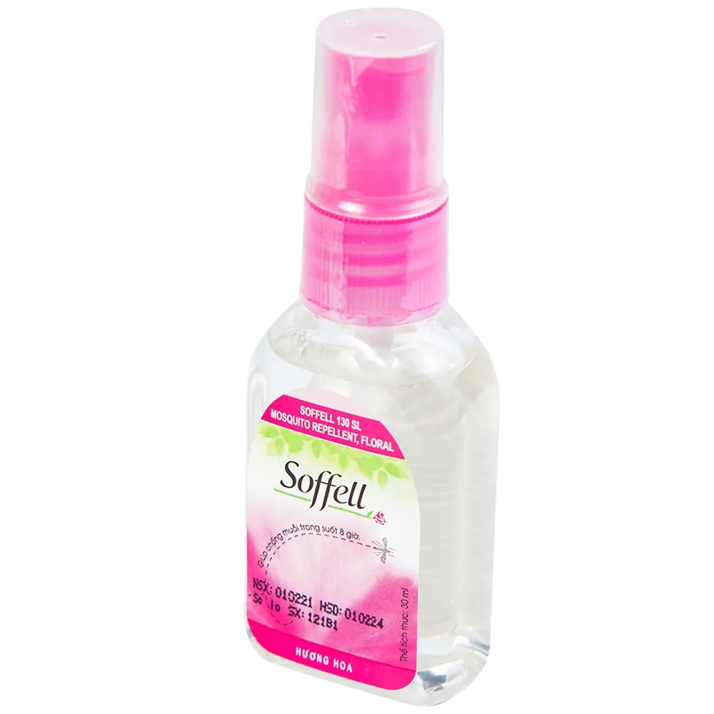 Hình ảnh Xịt xua muỗi Soffell hương hoa giúp chống muỗi trong suốt 8 giờ (30ml)