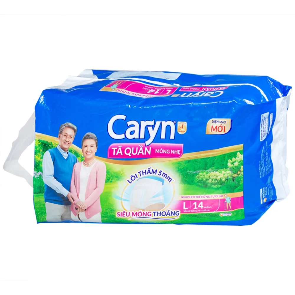 Hình ảnh Tã quần người lớn Caryn mỏng nhẹ size L14 vòng bụng 75 x 100cm (14 miếng)