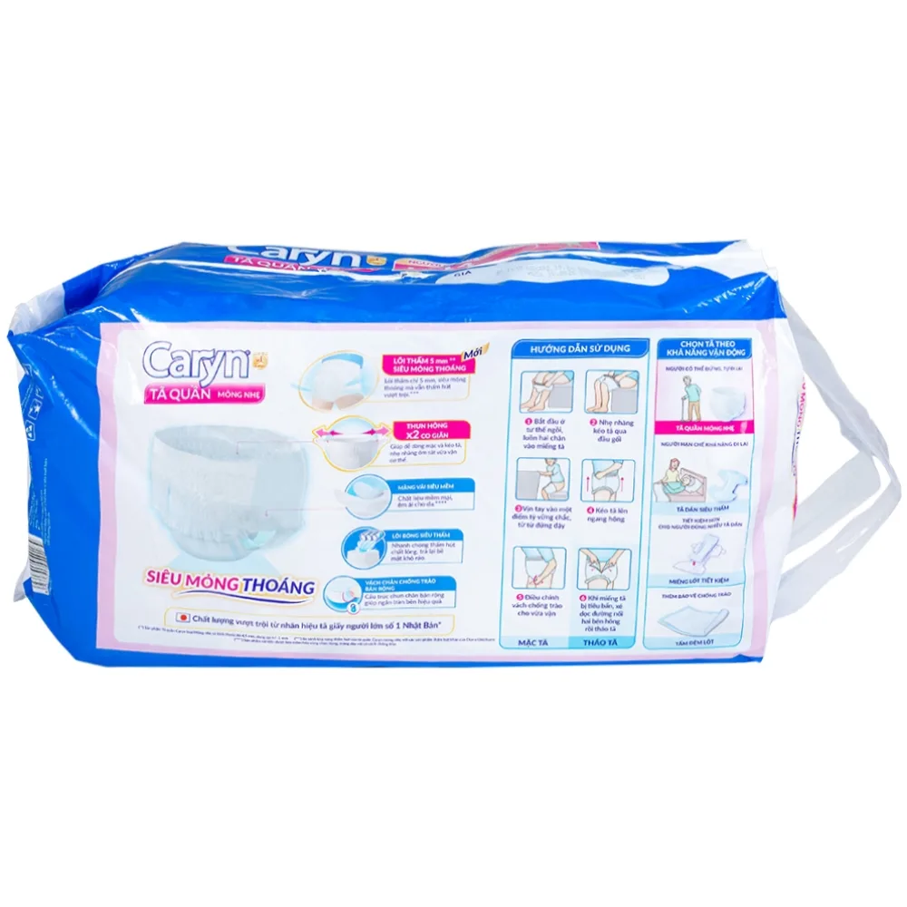 Hình ảnh Tã quần người lớn Caryn mỏng nhẹ size L14 vòng bụng 75 x 100cm (14 miếng)