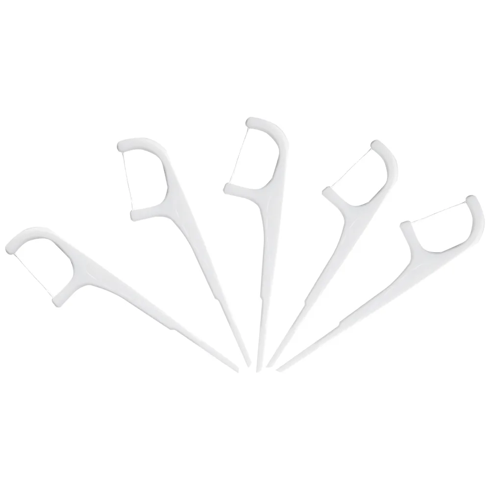 Hình ảnh Tăm chỉ kẽ răng Jomi Disposable Flosser làm sạch mảng bám, vụn thức ăn trong kẽ răng (80 cây)