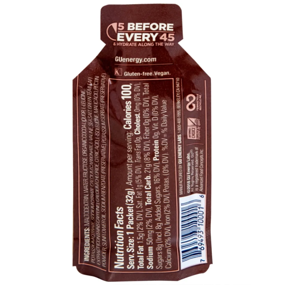 Hình ảnh Thực phẩm bổ sung GU Energy Gel Chocolate Outrage cung cấp dinh dưỡng và năng lượng (32g) 