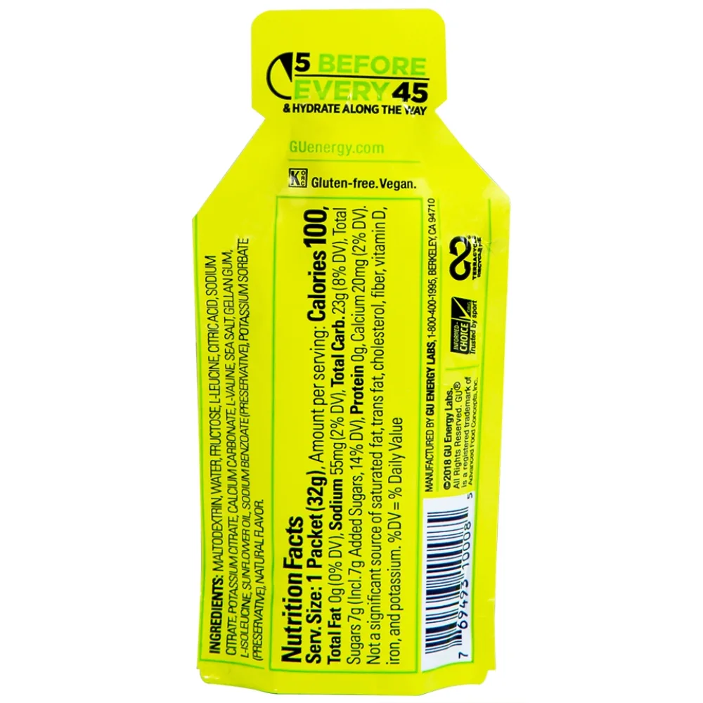 Hình ảnh Thực phẩm bổ sung GU Energy Gel Lemon Sublime cung cấp dinh dưỡng và năng lượng (32g)