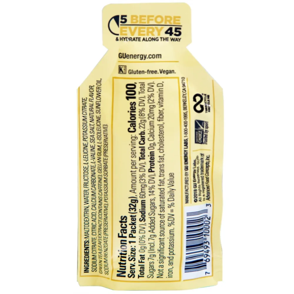 Hình ảnh Thực phẩm bổ sung GU Energy Gel Vanilla Bean cung cấp dinh dưỡng và năng lượng cho cơ thể (32g)