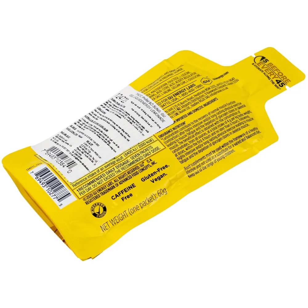 Hình ảnh Thực phẩm bổ sung GU Gel Liquid Energy Lemonade 60g bổ sung năng lượng trong các hoạt động thể thao 