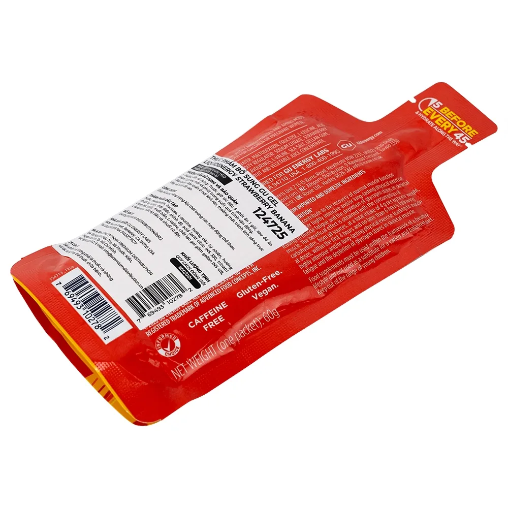 Hình ảnh Thực phẩm bổ sung GU Gel Liquid Energy Strawberry Banana 60g bổ sung năng lượng trong các hoạt động thể thao