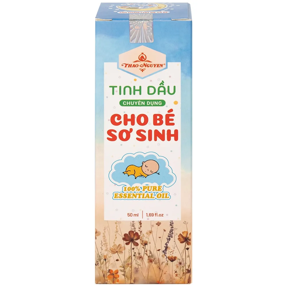Hình ảnh Tinh dầu cho bé sơ sinh Thảo Nguyên giúp phòng ngừa cảm lạnh, phòng gió, làm ấm phổi (50ml)