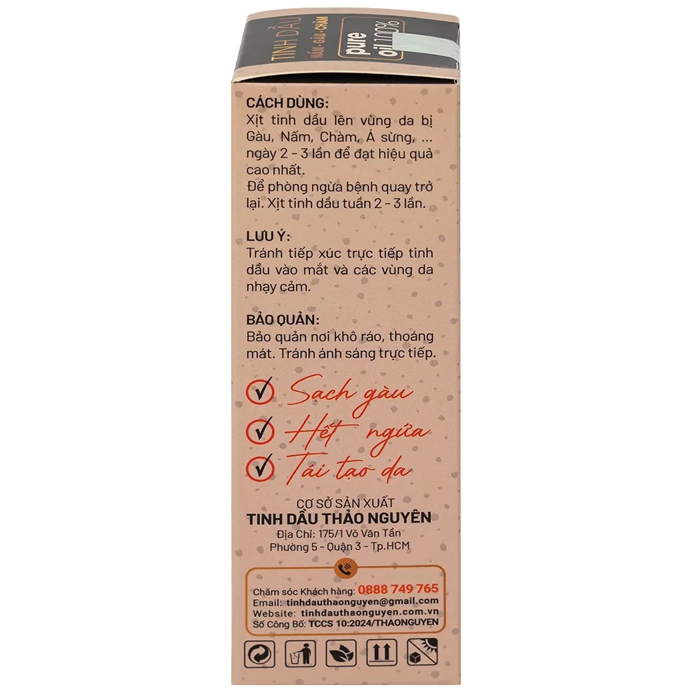 Hình ảnh Tinh dầu Thảo Nguyên điều trị nấm gàu chàm (30ml)