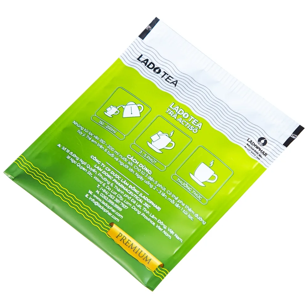 Hình ảnh Trà Actisô Premium Ladophar hỗ trợ bảo vệ gan, tăng cường chức năng gan (20 túi x 2g)