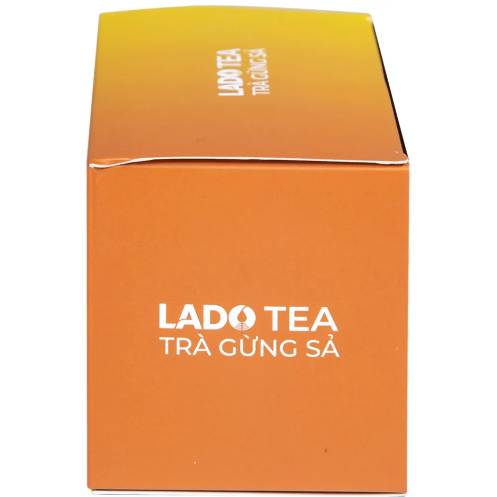 Hình ảnh Trà gừng sả Lado Tea Premium Ladophar hỗ trợ giảm các triệu chứng đau đầu (20 túi x 2g)