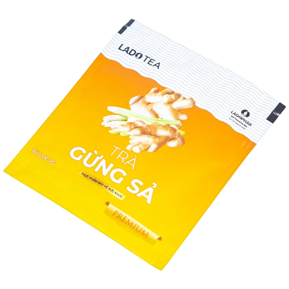 Hình ảnh Trà gừng sả Lado Tea Premium Ladophar hỗ trợ giảm các triệu chứng đau đầu (20 túi x 2g)
