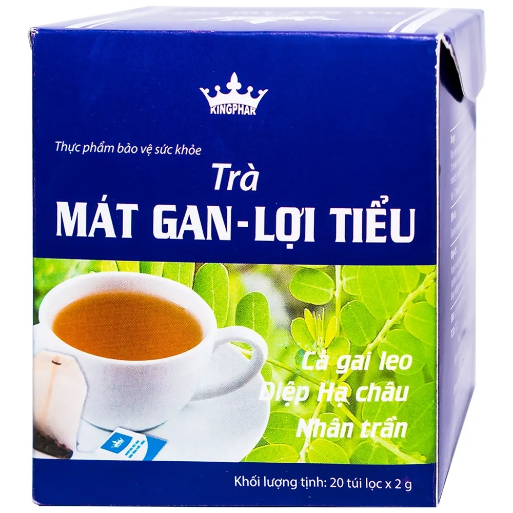 Hình ảnh Trà Mát Gan Lợi Tiểu Kingphar tăng cường chức năng gan (20 túi x 2g)