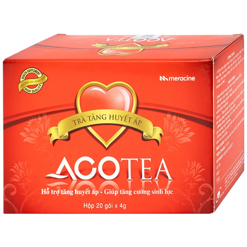 Hình ảnh Trà tăng huyết áp Acotea 4g Meracine hỗ trợ điều trị huyết áp thấp, tăng cường sinh lực (20 gói)