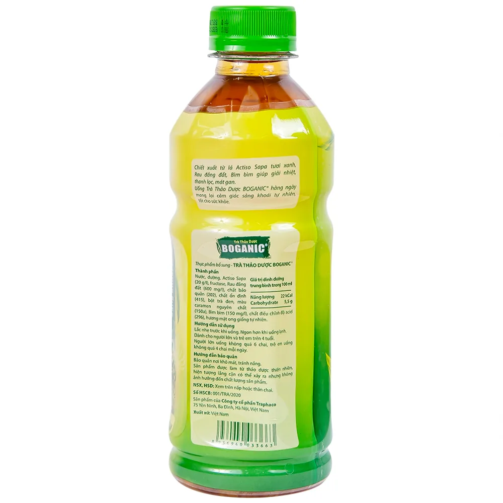 Hình ảnh Trà thảo dược Boganic Traphaco hỗ trợ giải nhiệt, thanh lọc, mát gan (290ml)